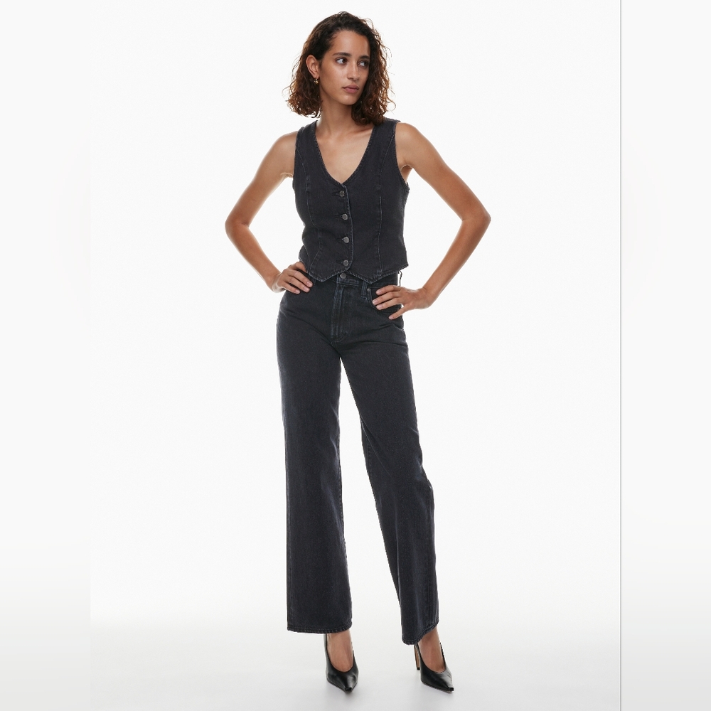 Aritzia Denim Forum Farrah High Rise Wide Leg Jeans 28